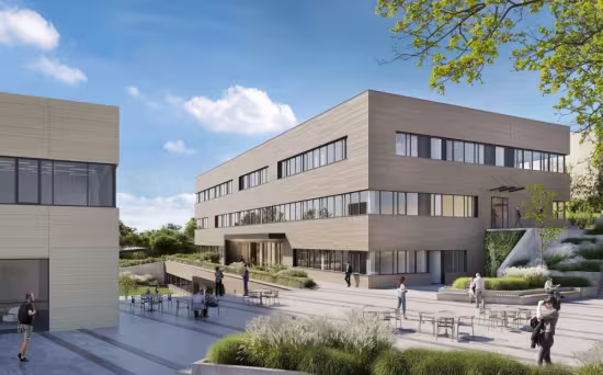 Rendered model of new building