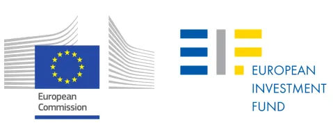 logo of european commission next to logo of european investment fund